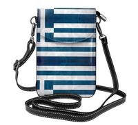 WBQLSL Sac à bandoulière imprimé drapeau grec, bandoulière réglable étendue, plusieurs compartiments, pochette de rangement pour clés et cosmétiques
