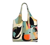 WBQLSL Sac à bandoulière motif chat moderne du milieu du siècle - Pratique à transporter, adapté pour le shopping, le travail et l'étude, noir, taille unique