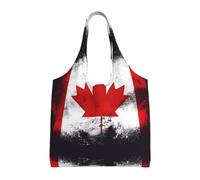 WBQLSL Sac à bandoulière motif drapeau canadien - Pratique à transporter, adapté pour le shopping, le travail et l'étude, noir, taille unique