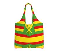 WBQLSL Sac à bandoulière motif drapeau hawaïen - Pratique à transporter, adapté pour le shopping, le travail et l'étude, noir, taille unique