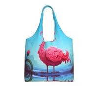 WBQLSL Sac à bandoulière motif flamant rose - Pratique à transporter, adapté pour le shopping, le travail et les études