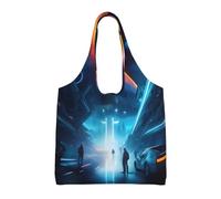 WBQLSL Sac à bandoulière Science Fiction Future - Pratique à transporter, adapté pour le shopping, le travail et les études
