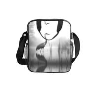 WBQLSL Sac à bandoulière transparent avec fermeture éclair et bandoulière pour femme et homme Motif grue nord-américaine
