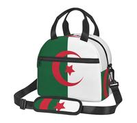 WBQLSL Sac à déjeuner isotherme imprimé drapeau de l'Algérie pour employés de bureau et étudiants