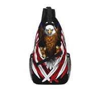 WBQLSL Sac à dos de randonnée avec motif aigle patriotique du drapeau des États-Unis pour la randonnée ou les voyages