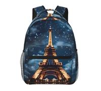 WBQLSL Sac à dos de voyage léger Paris Tower adapté pour la randonnée, les voyages d'affaires, le camping, le fitness, l'école, l'université et d'autres occasions, avec un design multi-poches.