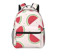 WBQLSL Sac à dos de voyage léger rose pastèque adapté pour la randonnée, les voyages d'affaires, le camping, le fitness, l'école, l'université et d'autres occasions, avec un design multi-poches.
