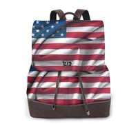 WBQLSL Sac à dos pour femme imprimé rouge de couleur unie adapté pour le travail, les voyages et les voyages d'affaires, drapeau des états-unis, taille unique