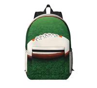 WBQLSL Sac à dos pour ordinateur portable Motif ballon de rugby Blanc