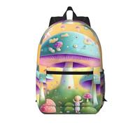 WBQLSL Sac à dos pour ordinateur portable motif champignon fantastique - peut stocker des articles de bureau, de gym et de voyage