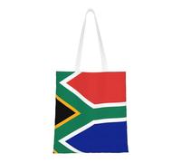 WBQLSL Sac à provisions avec drapeau de l'Afrique du Sud, sac fourre-tout unisexe en toile légère, adapté pour le shopping, la promotion d'événements, les voyages, le travail, sac fourre-tout