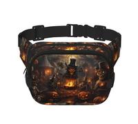 WBQLSL Sac banane élégant à motif Halloween Party Bash Sac de sport léger imperméable et résistant à l'usure