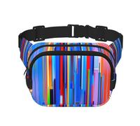 WBQLSL Sac banane imprimé à trait vertical, sac à bandoulière élégant, sac de poitrine léger pour le voyage et le sport