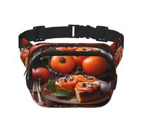 WBQLSL Sac banane imprimé crêpe kaki séché, sac à bandoulière élégant, sac de poitrine léger de voyage et de sport