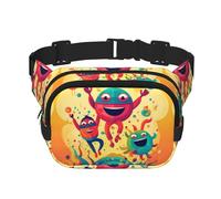 WBQLSL Sac banane imprimé Cutie Pie, sac à bandoulière élégant, sac de poitrine léger de voyage et de sport