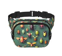 WBQLSL Sac banane imprimé Insect Atlas, sac à bandoulière élégant, sac de poitrine léger de voyage et de sport