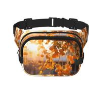 WBQLSL Sac banane imprimé kaki séché, sac à bandoulière élégant, sac de poitrine léger de voyage et de sport