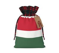 WBQLSL Sac cadeau en toile de jute avec motif drapeau de la Hongrie - 21,1 x 30 cm avec cordon de serrage