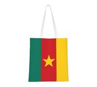 WBQLSL Sac de courses motif drapeau du Cameroun, unisexe, sac fourre-tout en toile léger, adapté pour le shopping, la promotion d'événements, les voyages, le travail, sac fourre-tout réutilisable