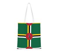 WBQLSL Sac de courses motif drapeau du Commonwealth de la Dominique, sac fourre-tout unisexe en toile légère, convient pour le shopping, la promotion d'événements, les voyages, le travail, sac