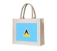 WBQLSL Sac de plage à motif drapeau de Sainte-Lucie | Parfait pour la plage, les pique-niques, les voyages et les loisirs au bord de la piscine
