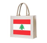 WBQLSL Sac de plage à motif drapeau du Liban | Parfait pour la plage, les pique-niques, les voyages et les loisirs au bord de la piscine