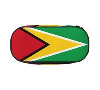 WBQLSL Sac de rangement imprimé drapeau de la Guyane - Trousse à crayons multi-compartiments portable pour étudiant