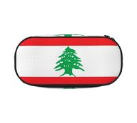 WBQLSL Sac de rangement imprimé drapeau du Liban - Trousse à crayons multi-compartiments portable pour étudiant