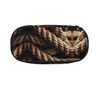 WBQLSL Sac de rangement pour papeterie avec imprimé boule de ficelle - Trousse à crayons multi-compartiments portable pour étudiant