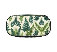 WBQLSL Sac de rangement pour papeterie avec imprimé encyclopédie des fougères - Trousse à crayons multi-compartiments portable pour étudiant