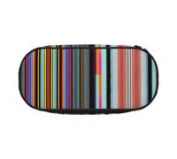 WBQLSL Sac de rangement pour papeterie avec lignes verticales irrégulières imprimées - Trousse à crayons multi-compartiments portable pour étudiant