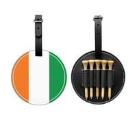 WBQLSL Sac de rangement pour tees de golf imprimé drapeau de la Côte d'Ivoire - Design léger pour un rangement rapide des tees