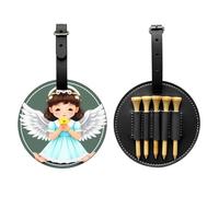 WBQLSL Sac de rangement pour tees de golf imprimé mignon Little Angel - Design léger pour un rangement rapide des tees