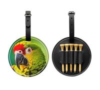 WBQLSL Sac de rangement pour tees de golf imprimé perroquet - Design léger pour un rangement rapide des tees