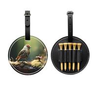 WBQLSL Sac de rangement pour tees de golf imprimé petit oiseau perchoir prédateur - Design léger pour un rangement rapide des tees