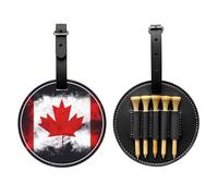 WBQLSL Sac de rangement tendance imprimé drapeau canadien pour tees de golf - Design léger pour un rangement rapide des tees de golf
