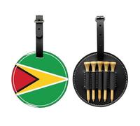 WBQLSL Sac de rangement tendance imprimé drapeau de la Guyane pour tees de golf - Design léger pour un rangement rapide des tees de golf
