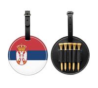 WBQLSL Sac de rangement tendance imprimé drapeau de Serbie pour tees de golf - Design léger pour un rangement rapide des tees