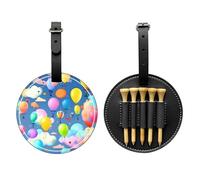 WBQLSL Sac de rangement tendance imprimé pour tees de golf avec ballons colorés - Design léger pour un rangement rapide des tees de golf