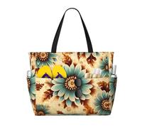 WBQLSL Sac de voyage à motif extravagance de soie et de fleurs pour salle de gym/piscine/magasinage/court voyage