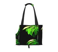 WBQLSL Sac de voyage minimaliste à motif feuille de Monstera - Petit sac à bandoulière pour animaux de compagnie pour voitures et personnes
