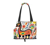 WBQLSL Sac de voyage pour animal domestique Motif dragon abstrait Petit sac à bandoulière pour voitures et personnes