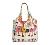 WBQLSL Sac en toile imprimé abstrait Dragon Doodle pour femme - Sac à bandoulière décontracté + sac à main design double usage