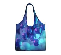 WBQLSL Sac en toile imprimé CO2 pour femme - Sac à bandoulière décontracté + sac à main double usage