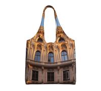 WBQLSL Sac en toile imprimée à l'architecture classique, convient pour les sacs à provisions, sacs tendance pour femme