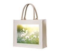 WBQLSL Sac fourre-tout en toile imprimée pissenlits | Sac de rangement léger, parfait pour la plage, les pique-niques et les achats quotidiens