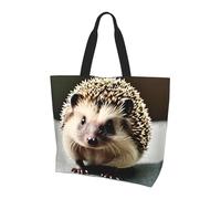 WBQLSL Sac fourre-tout imprimé hérisson mignon - Sac à bandoulière - Voyage Yoga Plage Shopping Commute - Cadeau pour homme et femme