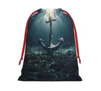 WBQLSL Sachets cadeaux avec motif ancre S, parfaits pour les mariages, Noël, anniversaires et anniversaires (S-L)