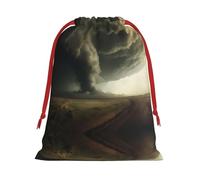 WBQLSL Sacs cadeaux imprimés « A massive tornado M », parfaits pour les mariages, Noël, anniversaires et anniversaires (S-L)