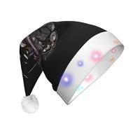 WBQLSL Science Butterfly Chapeau de Noël éclairé à trois étapes pour adulte, chapeau de Noël unisexe avec LED pour le Nouvel An, cadeau de fête de Noël